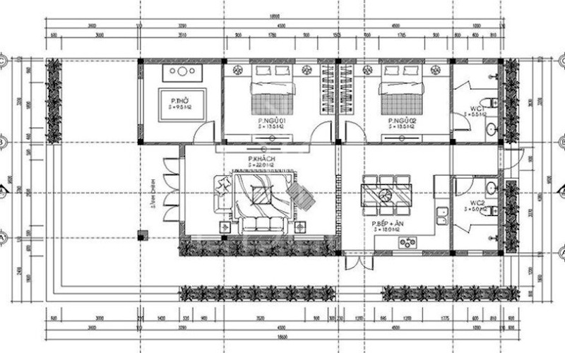 Nhà cấp 4 8x12 3 phòng ngủ - Chìa khoá vàng mở ra không gian sống mơ ước -  Kiến trúc Angcovat