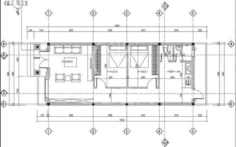 Thiết kế nhà cấp 4 2 tầng diện tích 70m2 3 phòng ngủ nhỏ xinh giá chỉ từ  500 triệu BT115077 - Kiến trúc Angcovat