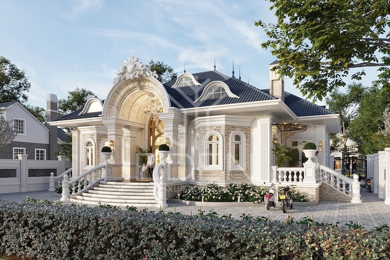 Biệt thự mini theo phong cách lâu đài quý tộc Pháp cổ điển