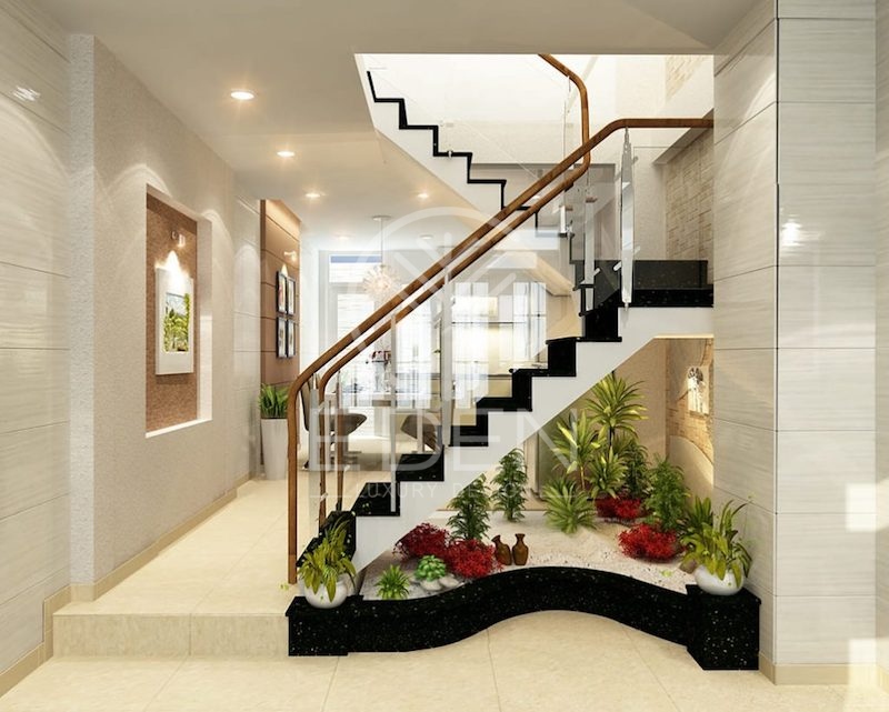 Vị trí đặt cầu thang nhà ống hiện đại tác động đến giá trị thẩm mỹ của ngôi nhà