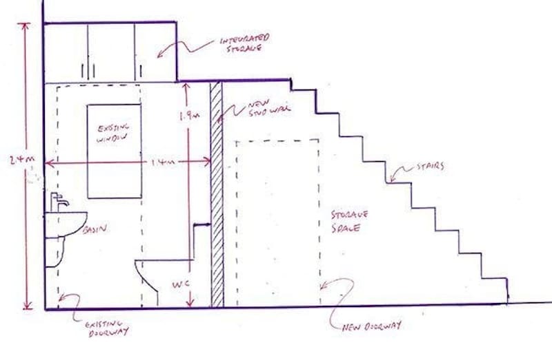Thiết kế đơn giản và tiện nghi với mẫu nhà vệ sinh dưới cầu thang