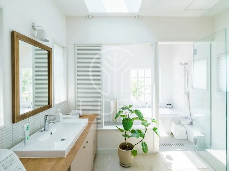 Nhà tắm và nhà vệ sinh theo kiểu Nhật được phân chia rõ ràng