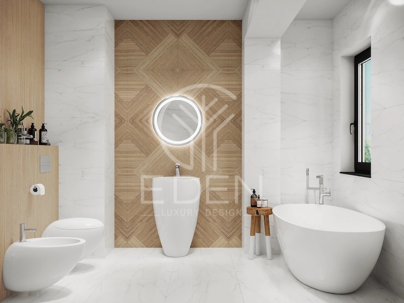 Thiết kế phòng tắm 10m2 mang vẻ đẹp hiện đại qua các nội thất tối giản