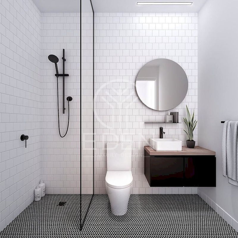 Vòi hoa sen phòng tắm với thiết kế hiện đại