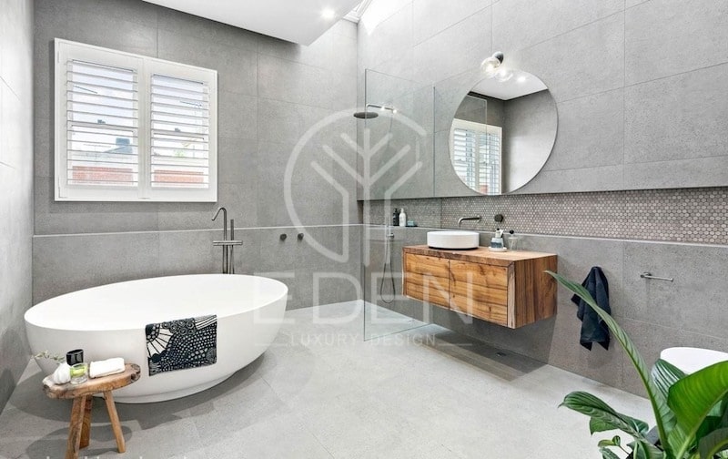 Thiết kế phòng tắm có bồn phù hợp với phong cách sống hiện đại