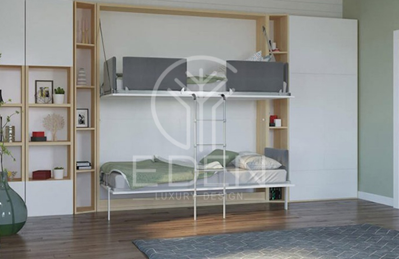 Các mẫu giường tầng kết hợp tủ quần áo tiện ích và hiện đại