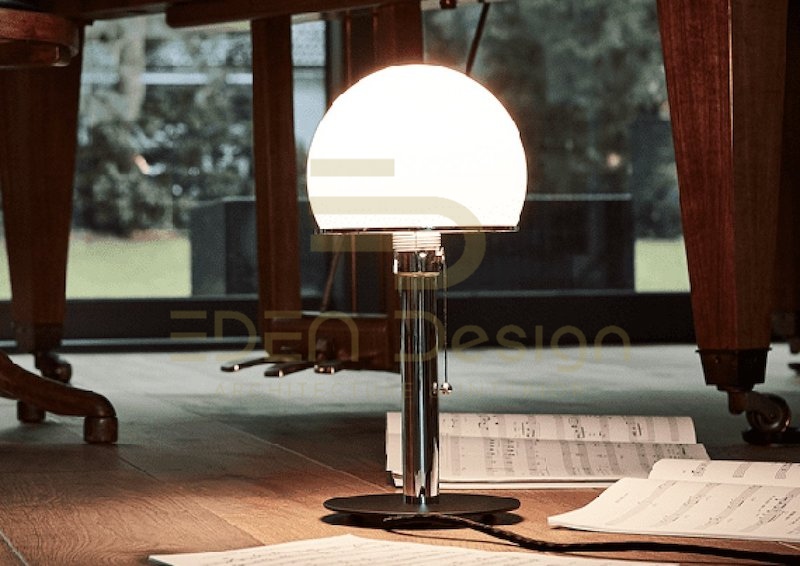 Đèn bàn Wagenfeld là tác phẩm nổi bật của phong cách nội thất Bauhaus