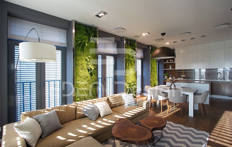 Bộ bàn ghế sofa sử dụng màu sắc nhã nhặn phù hợp với phong cách nội thất Eco