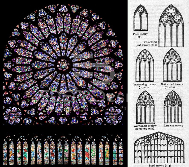 Kính màu đậm chất nghệ thuật trong kiến trúc Gothic là nét đặc trưng khó có thể trộn lẫn
