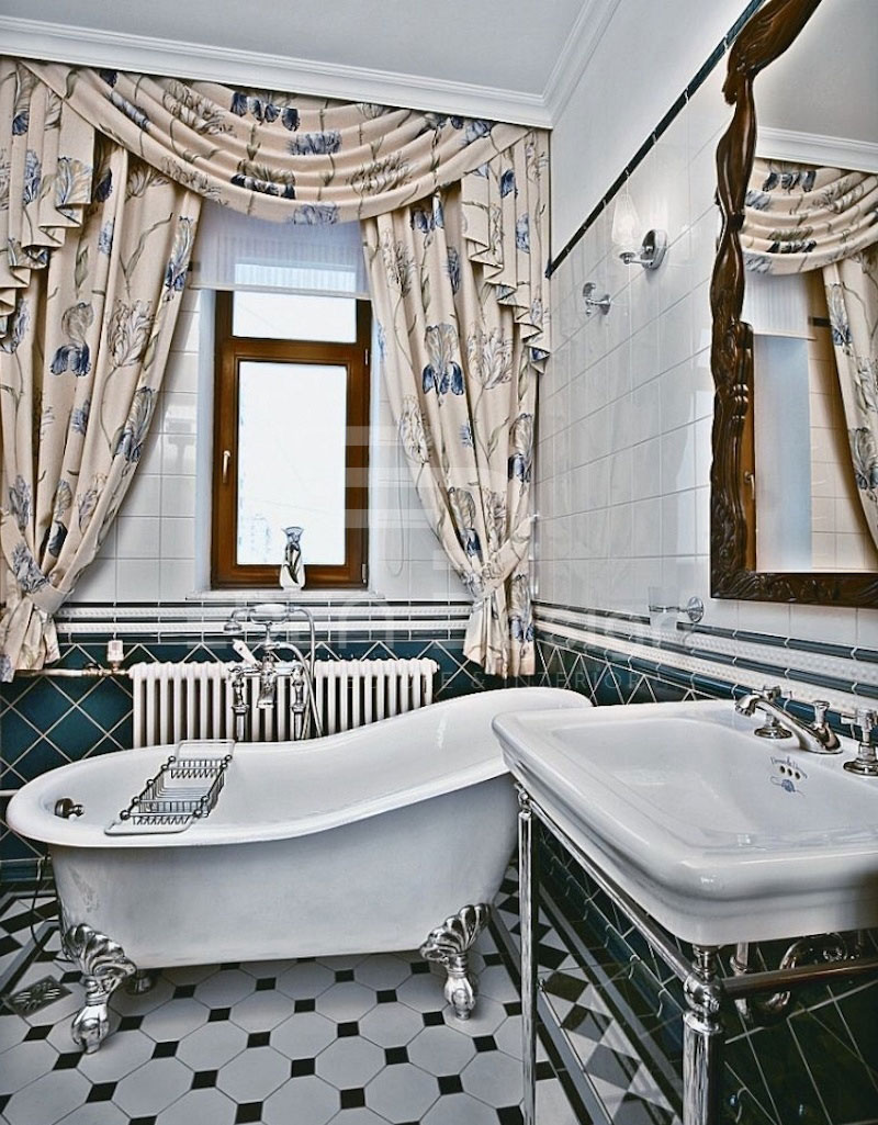 Không gian phòng tắm Art Nouveau vừa hiện đại vừa cổ điển với đầy đủ tiện nghi