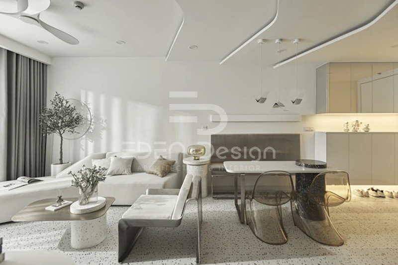 Phòng khách theo xu hướng thiết kế viễn tưởng mang đậm phong cách Vị Lai