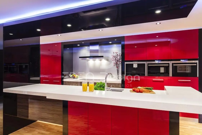 Tiện ích phòng bếp đa năng được sử dụng cho thiết kế nội thất Futuristic