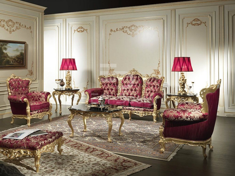 Đồ nội thất cổ điển sang trọng thể hiện vẻ xa hoa và quyền uy là linh hồn của phong cách Baroque