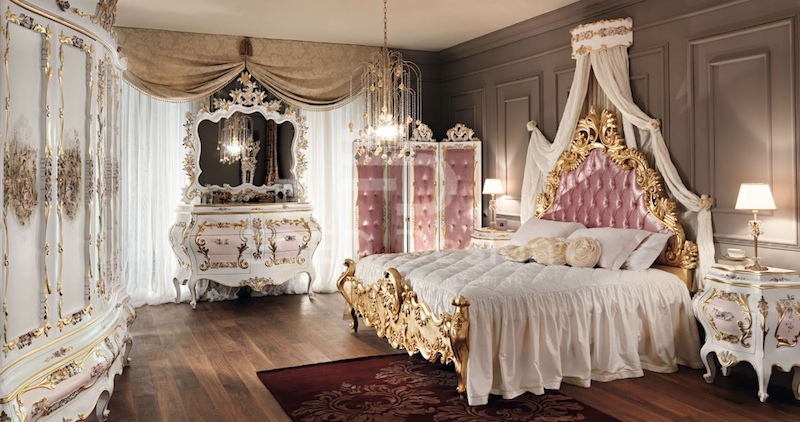 Phòng ngủ phong cách Baroque là không gian riêng tư được thiết kế tỉ mỉ