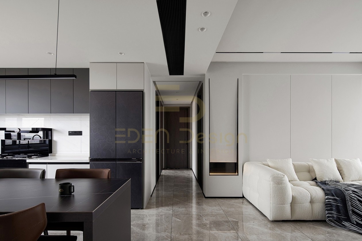 Thiết kế không gian phòng khách liền kề với nhà bếp