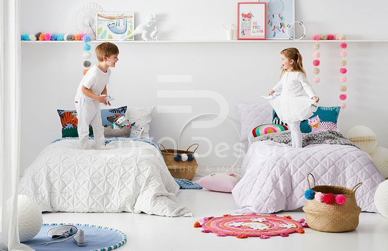20+ mẫu thiết kế phòng ngủ đôi cho bé trai và bé gái đẹp