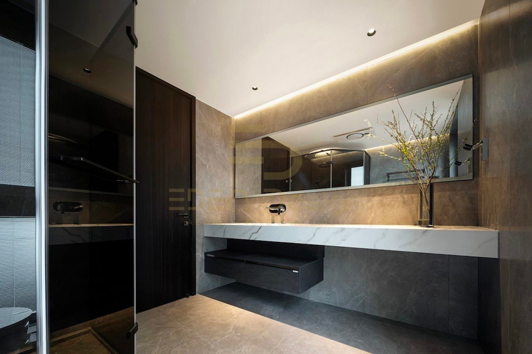 Nhà vệ sinh với thiết kế nội thất hiện đại