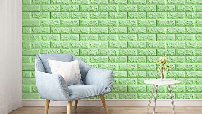 Người mệnh Mộc phù hợp xốp dán tường tone màu xanh lá