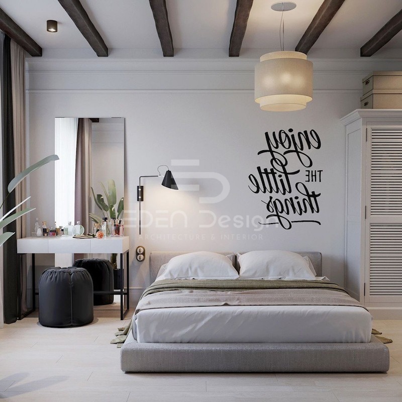 Mẫu phòng ngủ phong cách Scandinavian tươi sáng và trẻ trung dành cho cặp vợ chồng