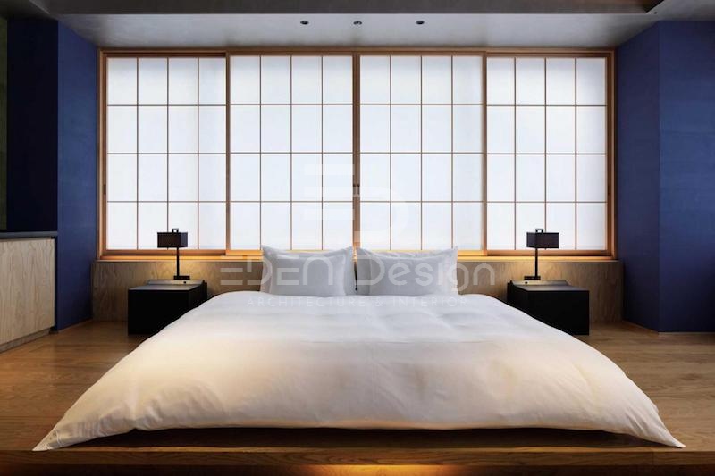 Phòng ngủ phong cách Nhật Bản không dùng giường ngủ gọn gàng và ngăn nắp hơn