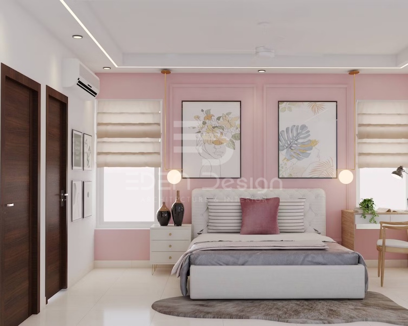 Phòng ngủ màu hồng không chỉ xinh xắn mà còn vượng khí cho người mệnh Hoả