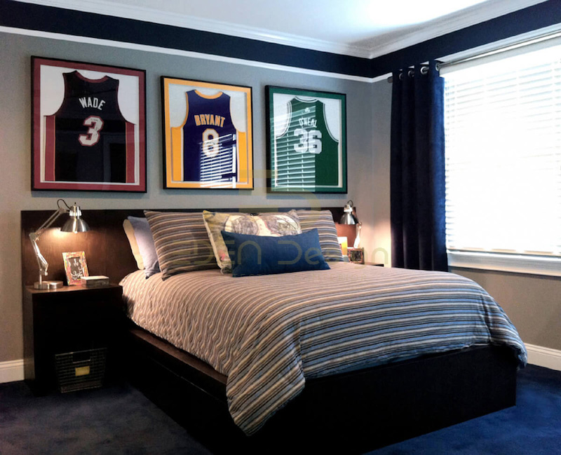 Trang trí phòng ngủ dành cho bé trai yêu thích bộ môn bóng rổ