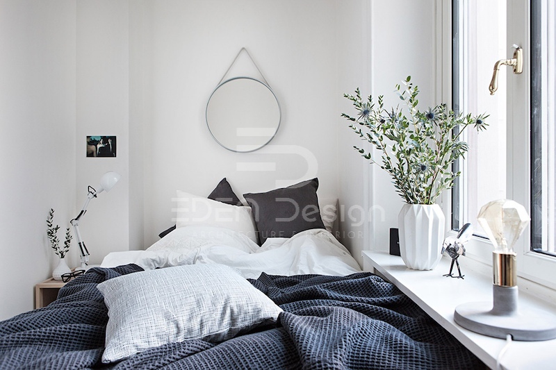 Thiết kế phòng ngủ phong cách Bắc Âu với gam màu trung tính trầm ấm