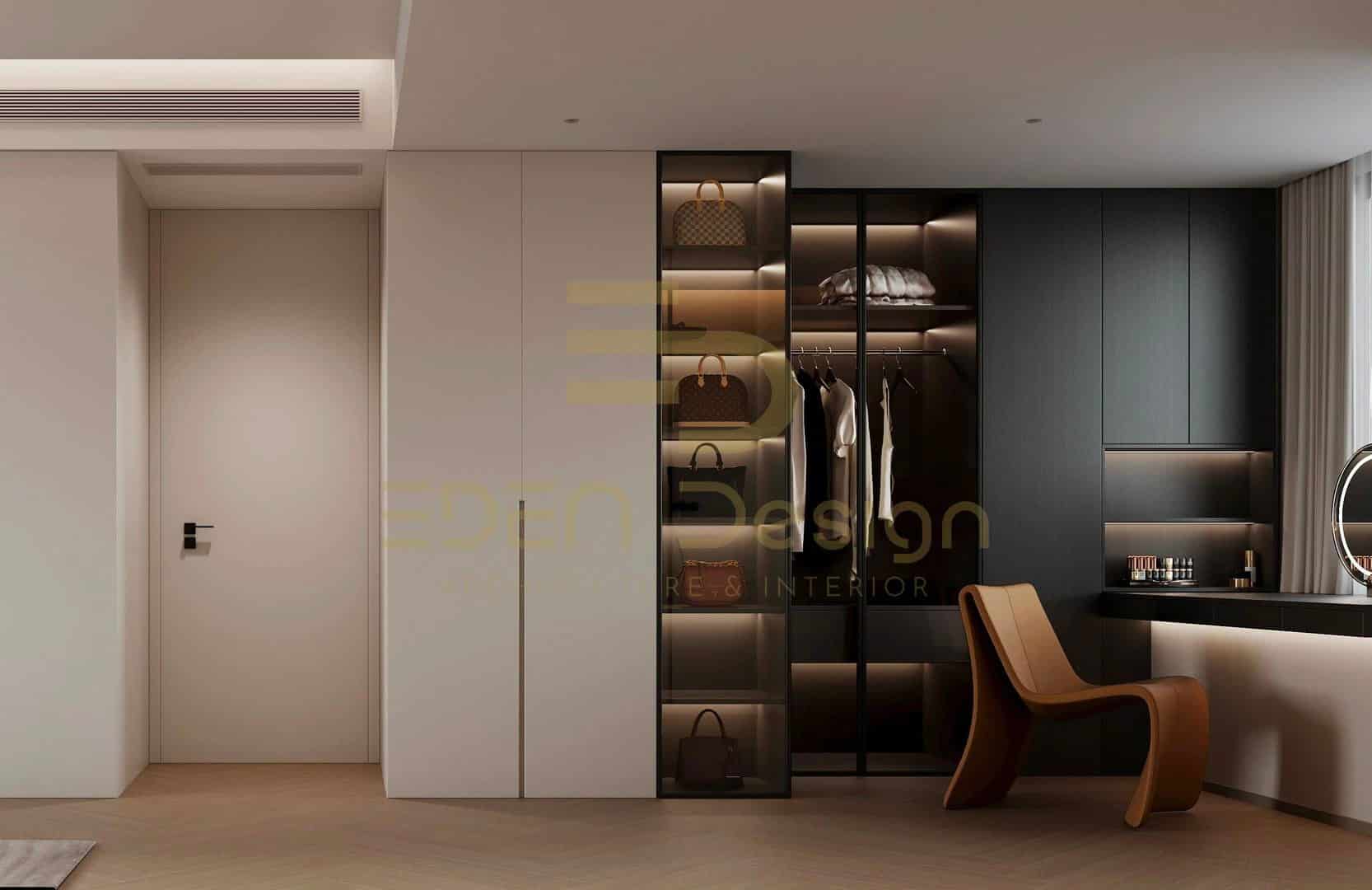 Thiết kế căn hộ 1 phòng ngủ phong cách hiện đại – anh Cường