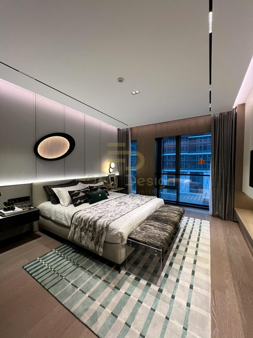 Phòng ngủ được thiết kế sang trọng và hiện đại