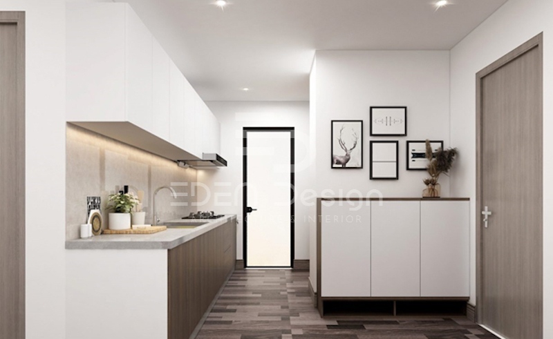 Mẫu thiết kế phòng bếp nhỏ đơn giản tận dụng không gian chỉ 4m2