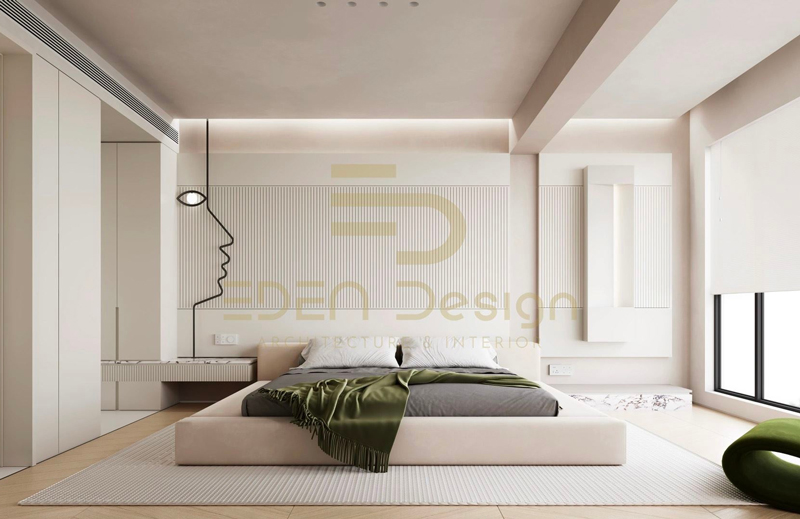 Thiết kế biệt thự 2 phòng ngủ theo tông trắng, tối giản