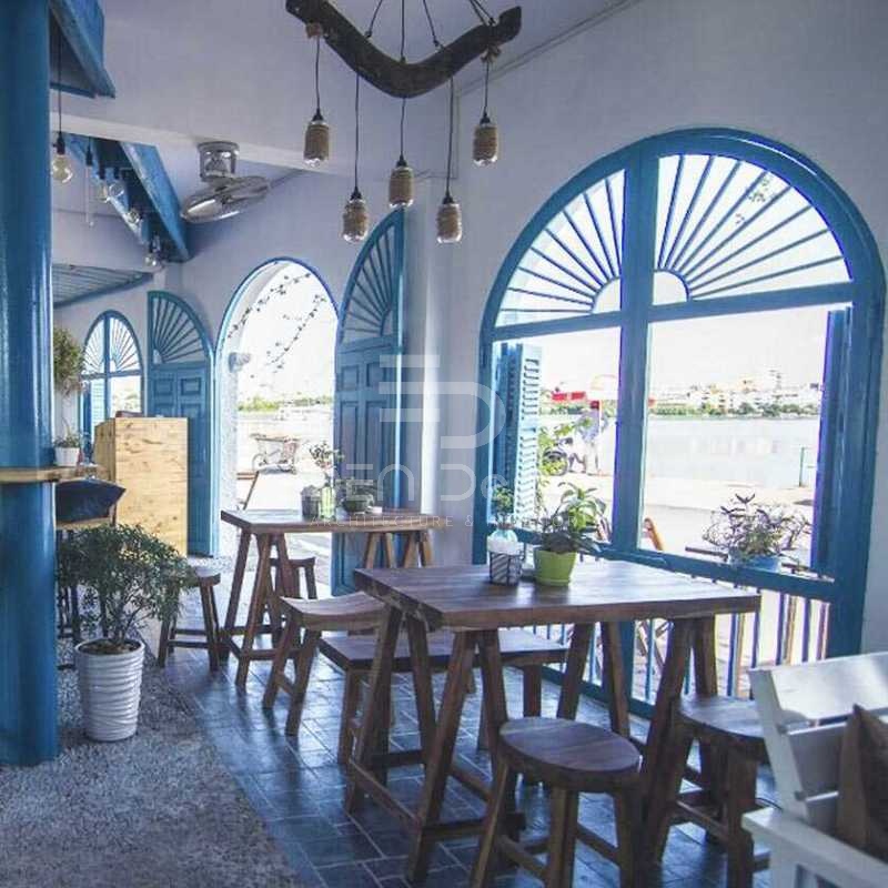 Thiết kế hệ thống đèn chiếu sáng và trang trí cho quán cafe phong cách Địa Trung Hải