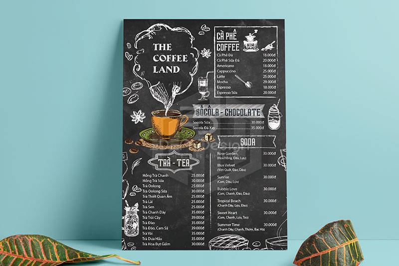 Mẫu thiết kế menu cafe phong cách châu Âu