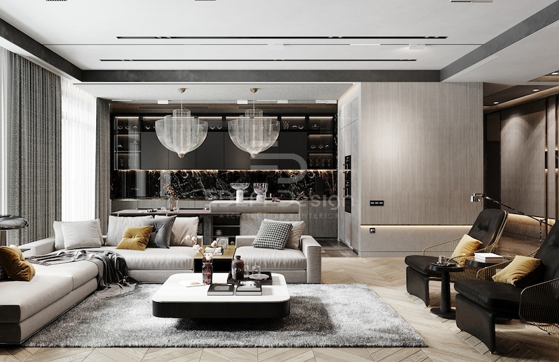 Vẻ đẹp đầy sang trọng và đẳng cấp khi thiết kế nội thất chung cư Luxury