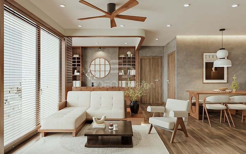 Thiết kế nội thất chung cư đẹp với phong cách Nhật Bản