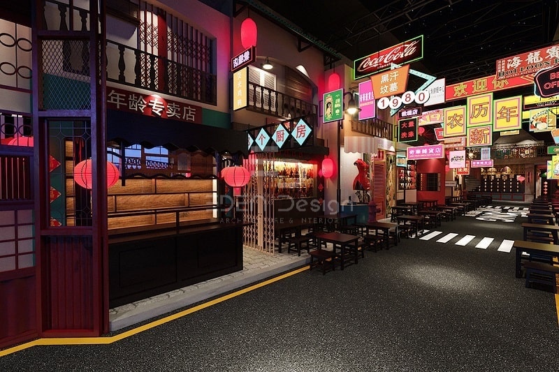 Màu sắc chủ đạo của quán cafe HongKong là đỏ và vàng tạo ra không gian ấm áp và truyền cảm hứng