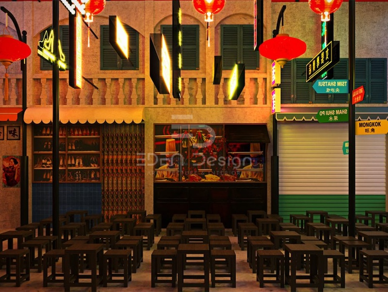 Quán cafe phong cách HongKong được trang trí bằng nhiều bảng hiệu đèn neon lộng lẫy