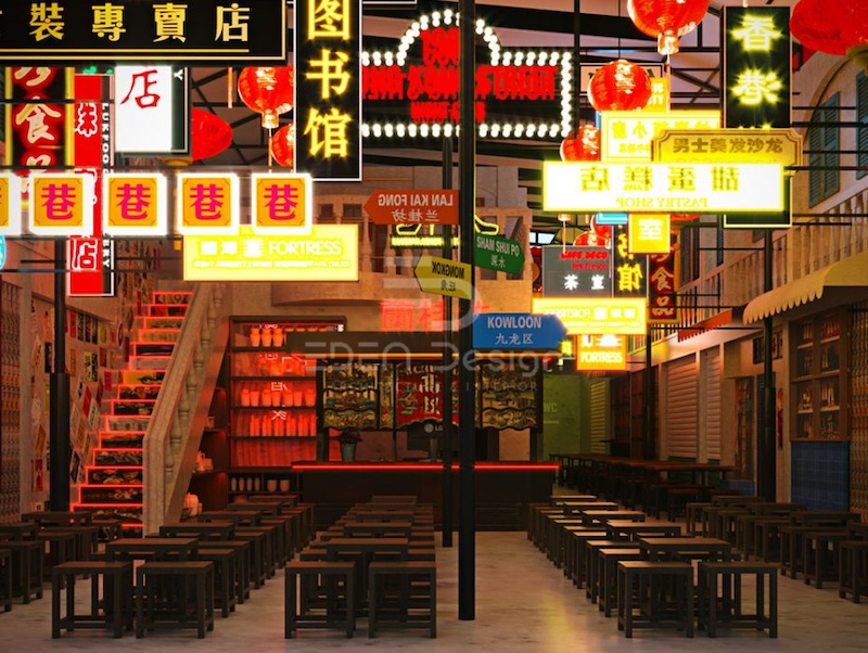 Lựa chọn bàn thấp và ghế đẩu khi thiết kế quán cafe phong cách Hongkong