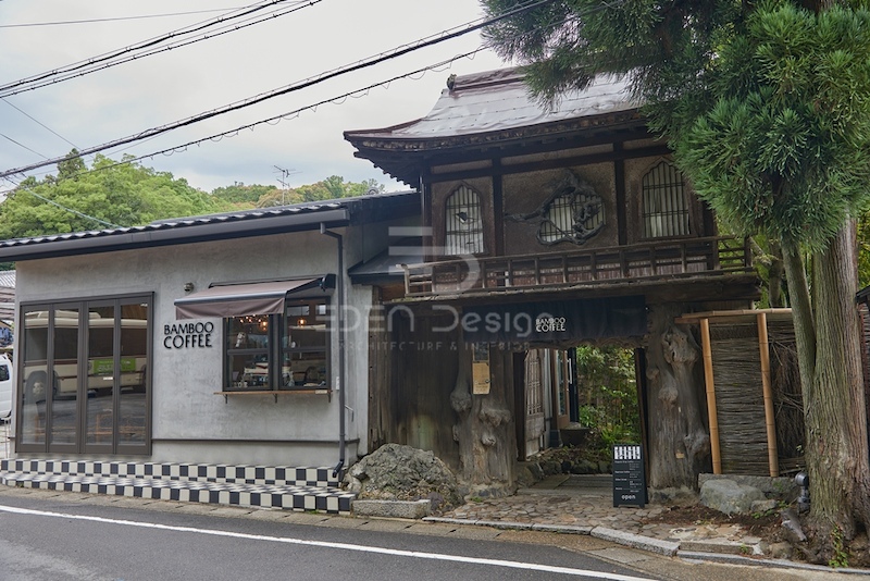 Mẫu quán trà và cafe phong cách Nhật Bản lấy cảm hứng từ cây tre