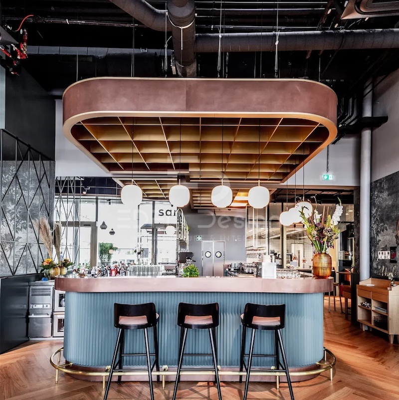 Thiết kế quầy bar quán cafe phong cách Scandinavian sang trọng