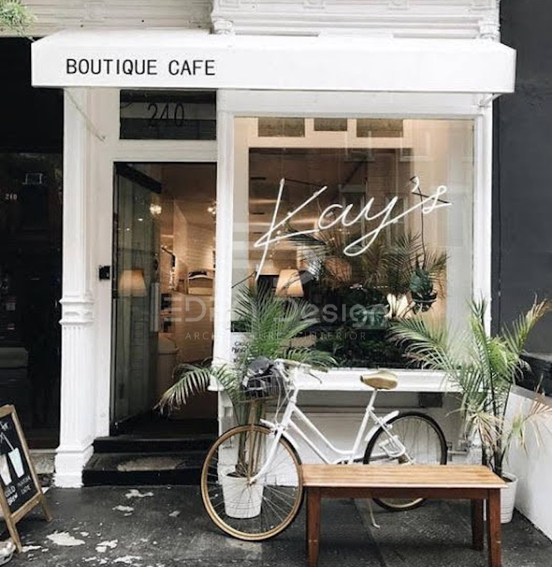 Quán cafe nhỏ xinh dạng take away được khách hàng yêu thích nhờ thiết kế theo phong cách pháp