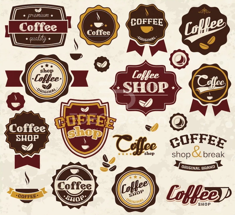 Sử dụng chính kiểu chữ độc đáo làm điểm nhấn cho logo quán cafe