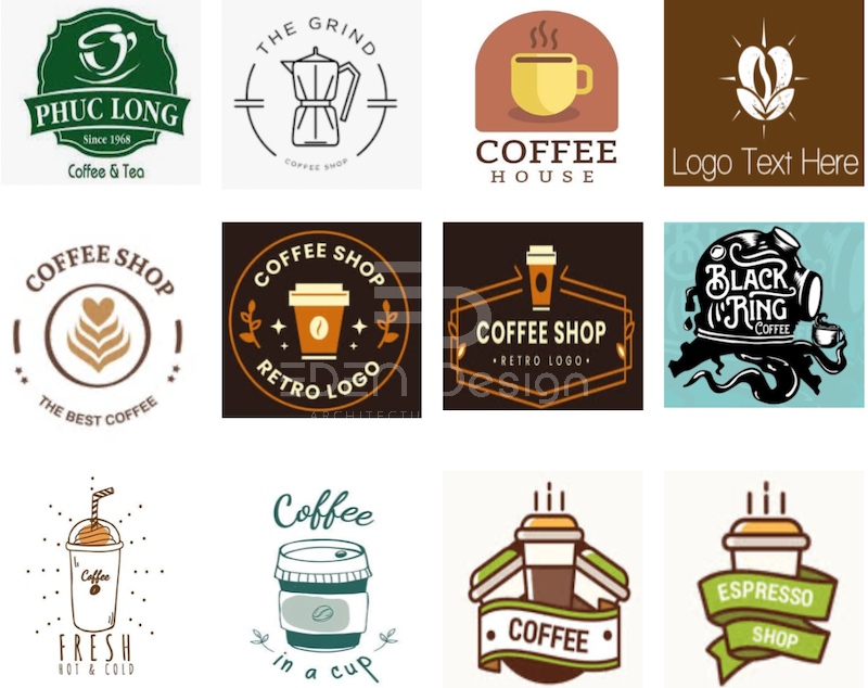 Thay đổi vị trí trung tâm của logo quán cafe bằng những biểu tượng mới lạ