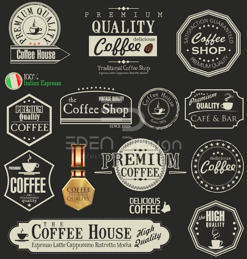 Logo quán cafe đơn giản tone trung tính luôn là ưu tiên hàng đầu của chủ kinh doanh