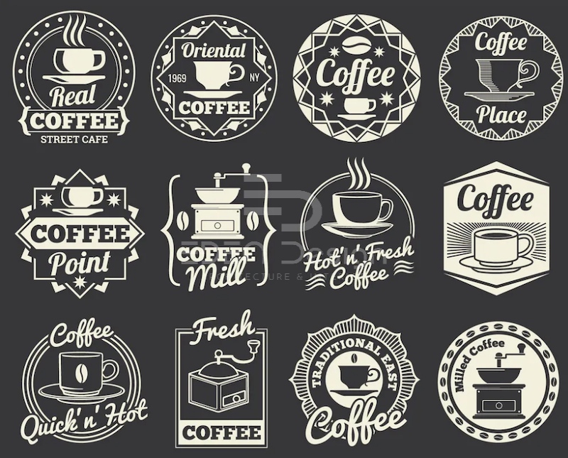 Thiết kế logo cafe đẹp theo phong cách Vintage mang đậm dấu ấn của quá khứ
