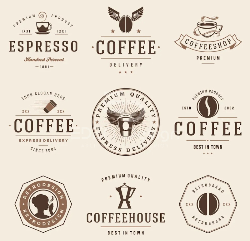 Thiết kế logo cafe đẹp kiểu dáng nghệ thuật thể hiện gu thẩm mỹ của chủ tiệm