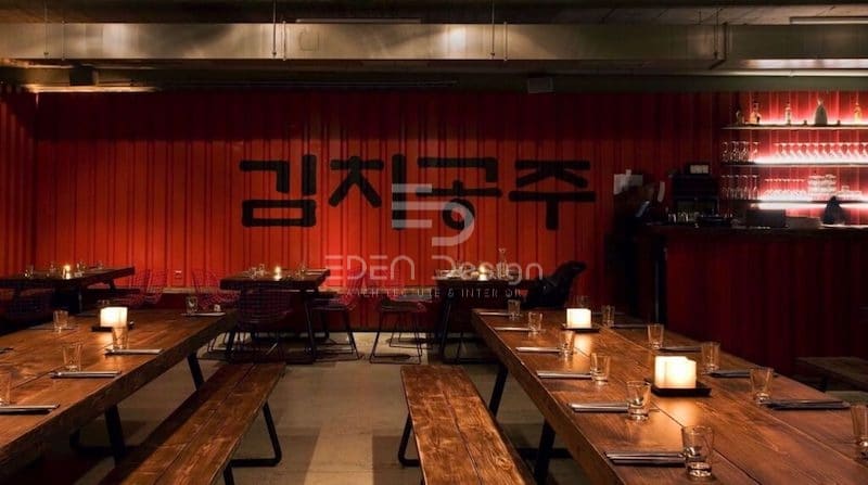 Xu hướng thiết kế nhà hàng Hàn Quốc hiện đại trẻ trung, năng động