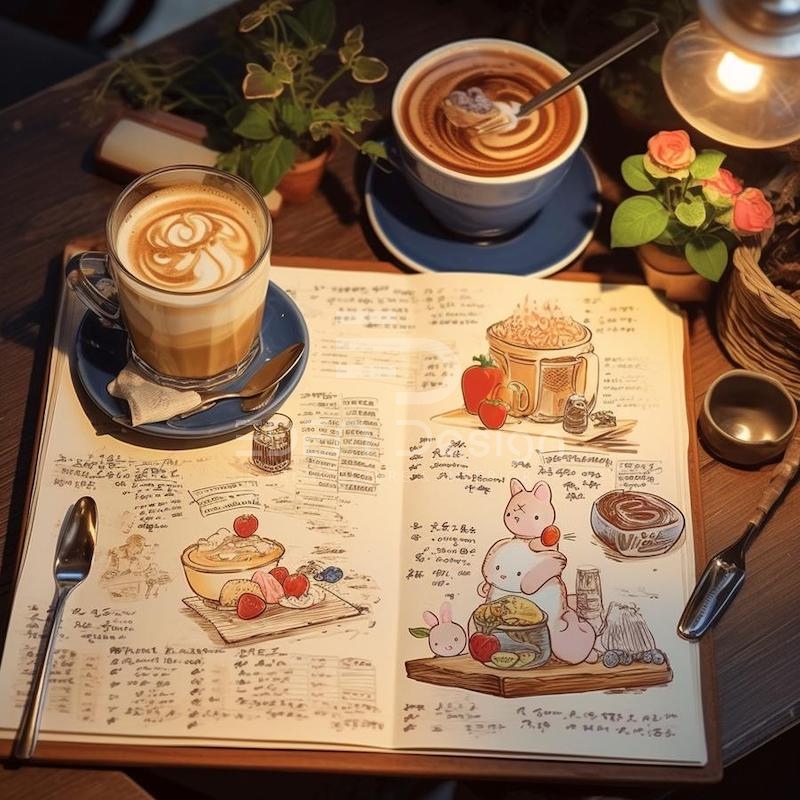 Thiết kế menu bắt mắt cho quán cafe bình dân bằng những hình minh họa vẽ tay