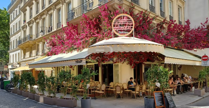 Mẫu thiết kế quán cafe theo phong cách Pháp thịnh hành hiện nay