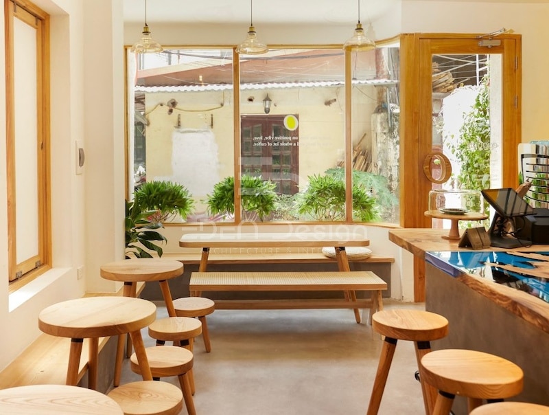Mẫu thiết kế quán cafe mặt tiền 6m được nhiều chủ đầu tư lựa chọn